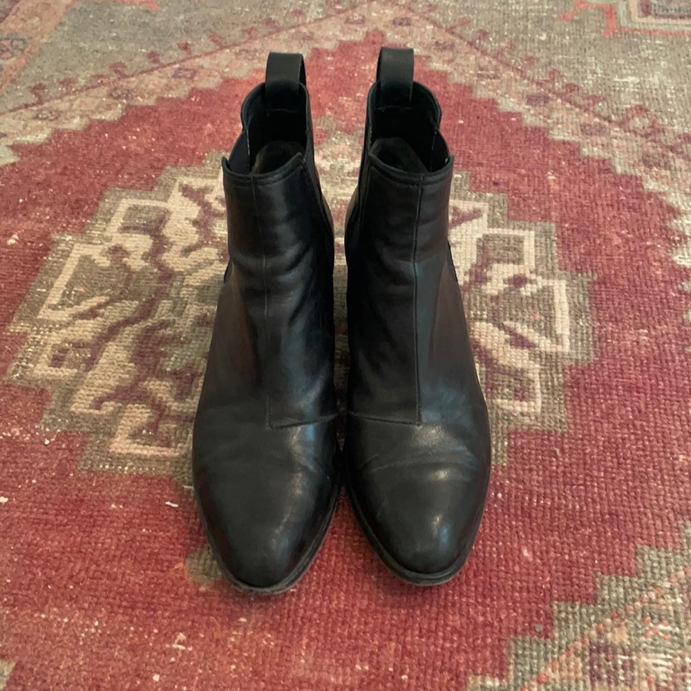 rag & bone Black Leather Ankle Boots